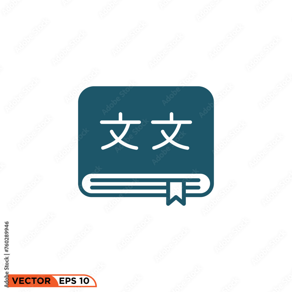 Translation icon design vector graphic of template, sign and symbol