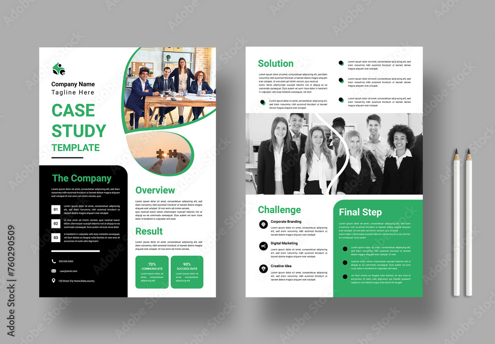 Business Case Study Template Stock Template | Adobe Stock