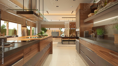 Incorporate sustainable materials and energy-efficient appliances into your modern kitchen design for a eco-friendly and cost-effective cooking space High detailed and high resolution