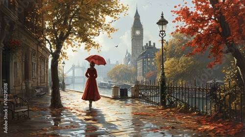 Autumn Stroll by London's Iconic Big Ben