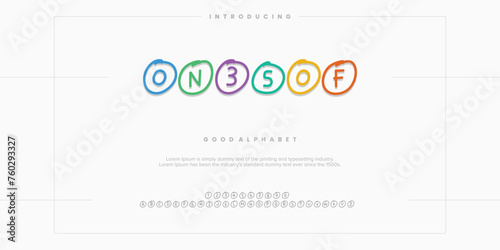 abstract lined minimal modern alphabet fonts. Typography technology vector illustration