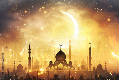 Happy Eid Ul Adha, | Eid Al Adha Mubarak background design | Abstract stylish Eid Al Adha religious background