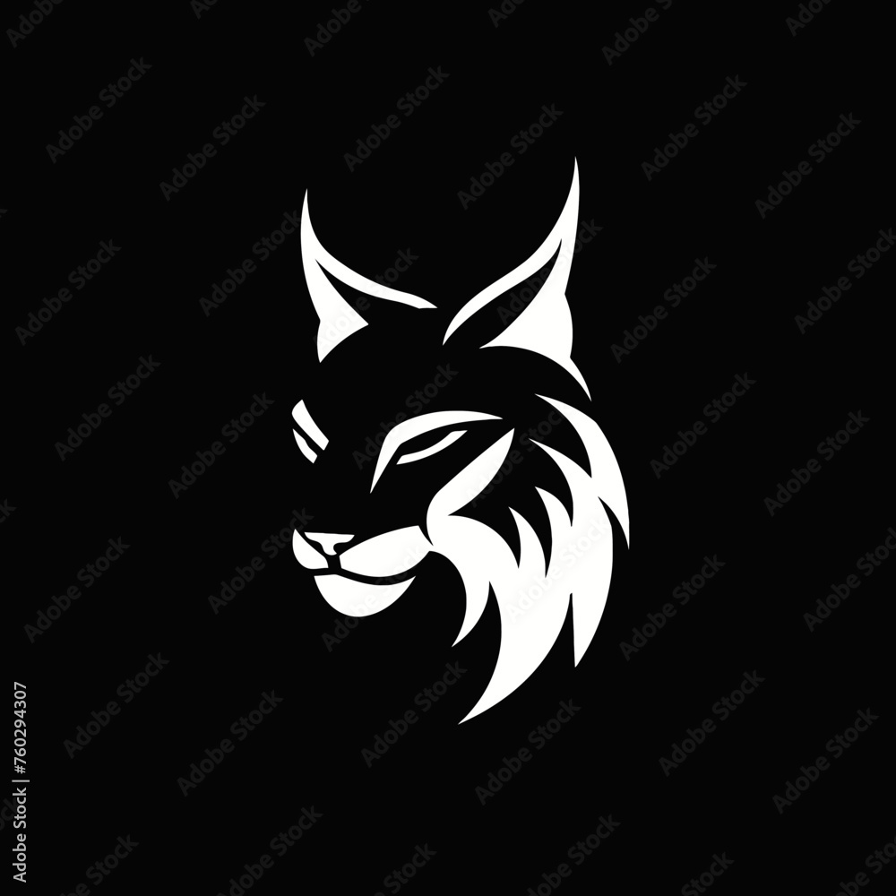 Monochrome Lynx Minimalist Logo Monochrome Lynx Minimalist Logo