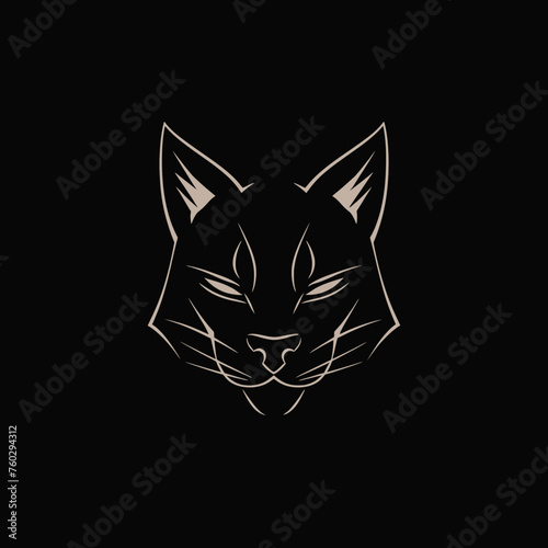 Monochrome Lynx Minimalist Logo