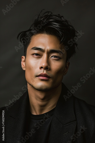 A handsome man in dark academic style © grey