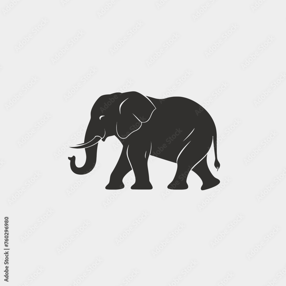 Silhouette Elephant Logo