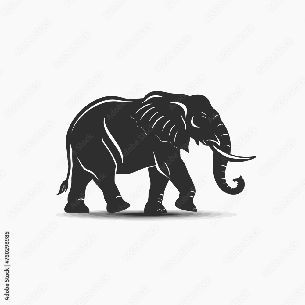 Obraz premium Silhouette Elephant Logo