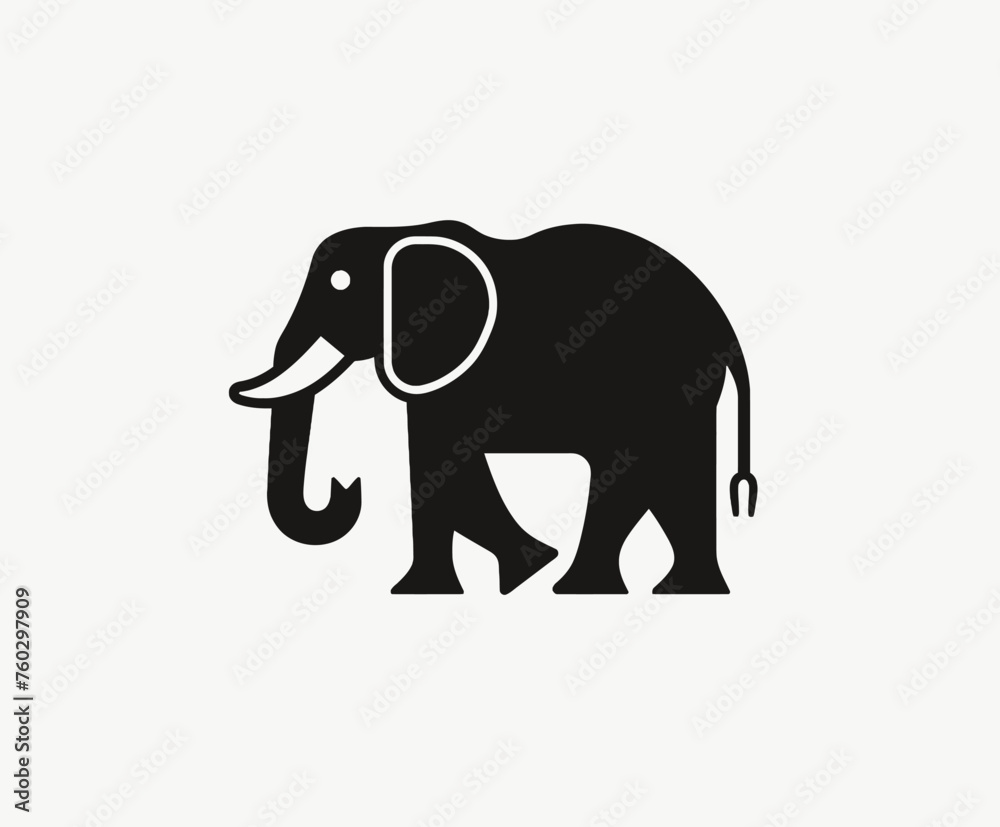 Minimalist Elephant logo