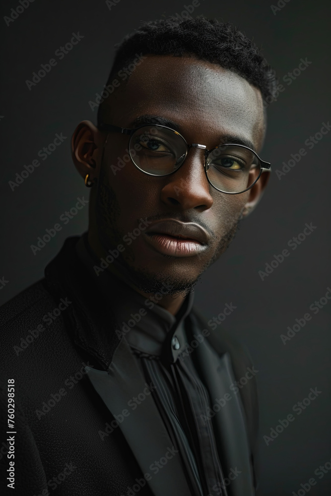 Fototapeta premium A handsome man in a dark academic style
