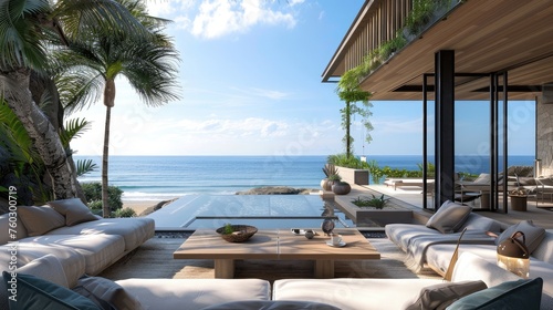 Beach living on sea view