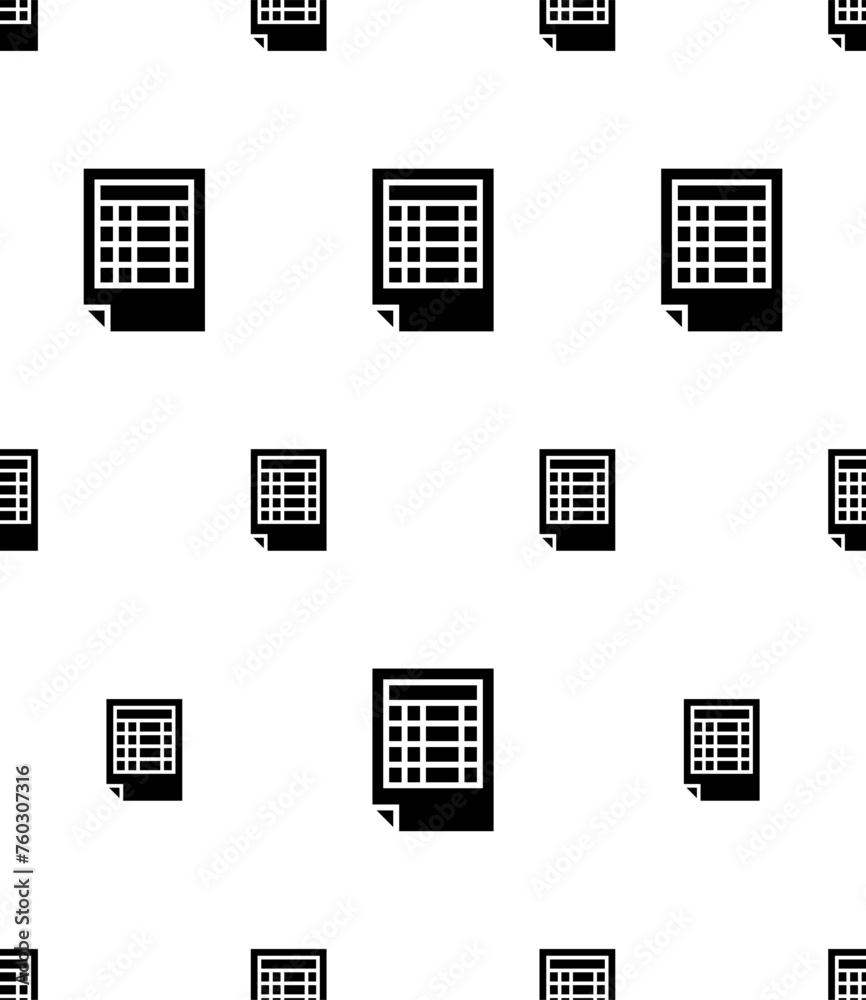 Spreadsheet Icon Seamless Pattern, Computer File Format Of Data Stored In Tabular Form Spreadsheet Icon Seamless Pattern, Computer File Format Of Data Stored In Tabular Form