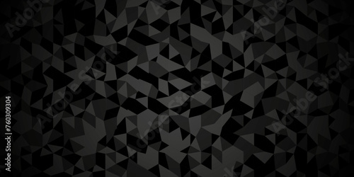 Abstract geometric wall tile and metal cube background triangle wallpaper. Gray and black polygonal background. Seamless geometric pattern square shapes low polygon backdrop background. 