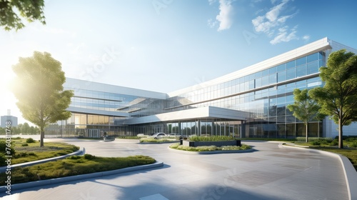 facility healthcare hospital building illustration clinic surgery, emergency staff, equipment technology facility healthcare hospital building