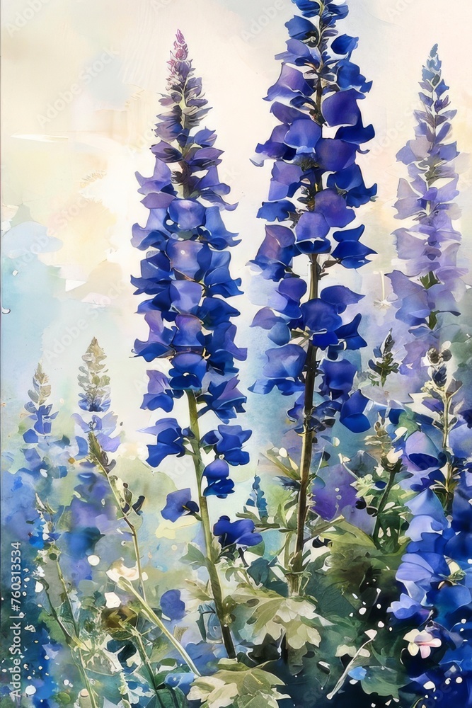 the delphinium flower isolated on white background AI Generative the delphinium flower isolated on white background AI Generative