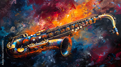 Sax in Full Size: Classic Musical Instrument for Jazz and Soulful Melodies, Generative AI

 photo