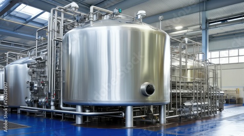 industrial tank food processing illustration production storage, steel mixing, blending cooking industrial tank food processing