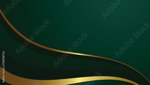 abstract green and gold luxury background