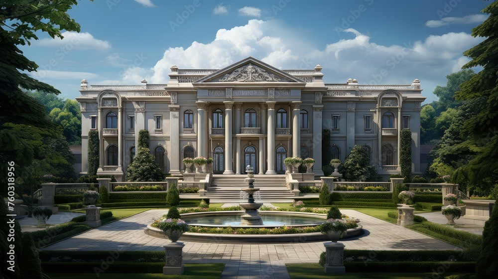 historic estate mansion building illustration sprawling elegant, majestic palatial, extravagant lavish historic estate mansion building