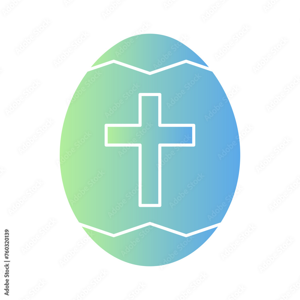 Obraz premium Easter Egg Flat Gradient Style