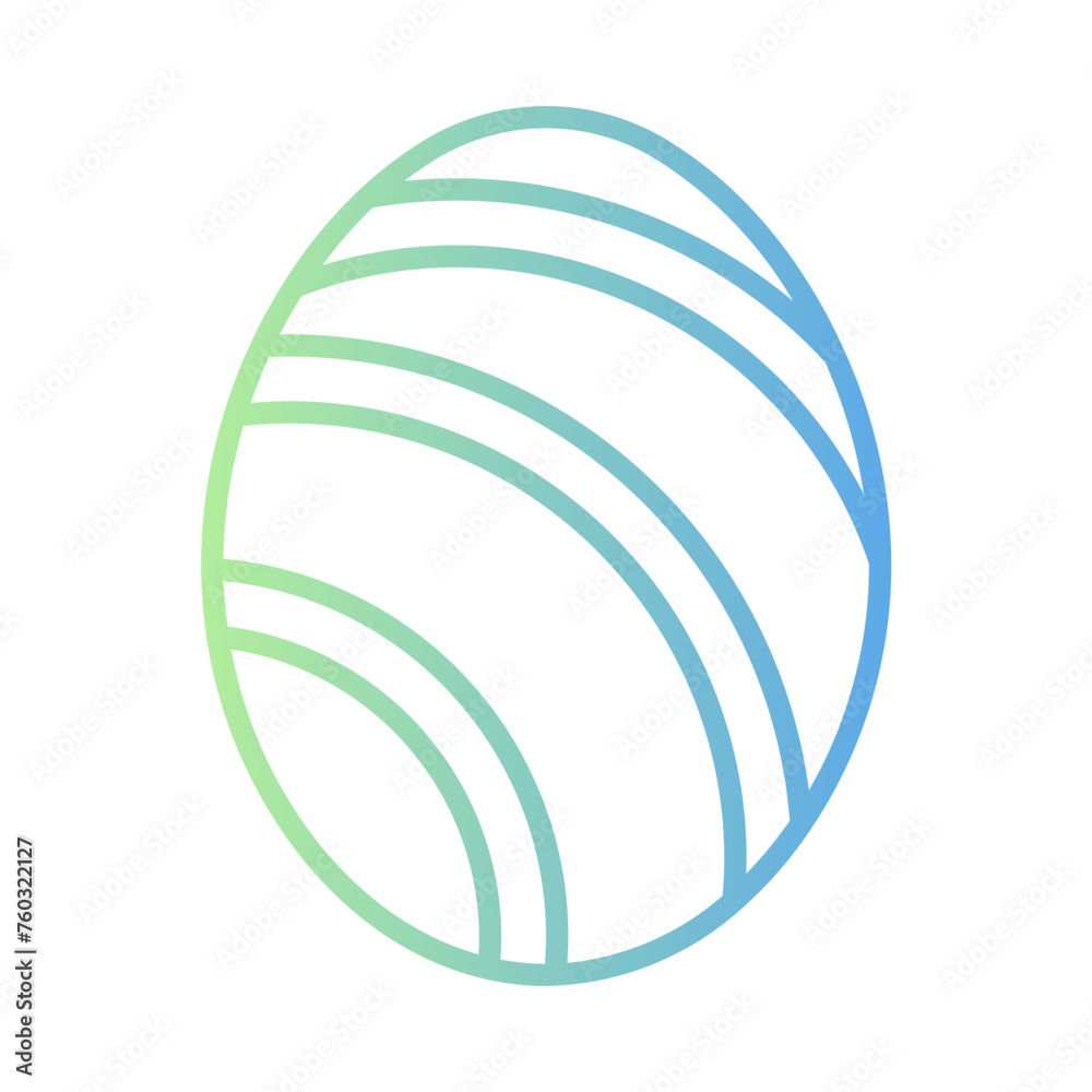 Easter Egg Gradient Linear Style Easter Egg Gradient Linear Style