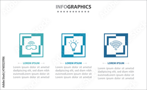 Vector business template for presentation. Timeline infographic design element and number options. Business concept with 3 steps. Can be used for workflow layout, diagram, annual report, web design.