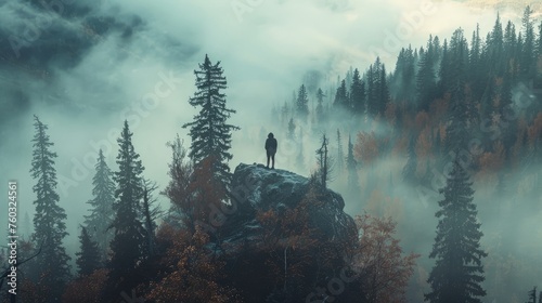 Solitude in the Misty Forest