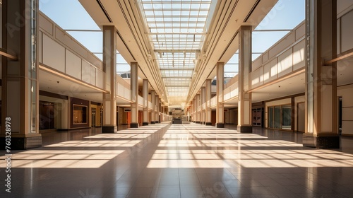 deserted empty mall building illustration eerie ghostly, neglected quiet, eerie eerie deserted empty mall building