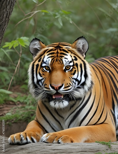 portrait of a tiger, Generative AI © Jay