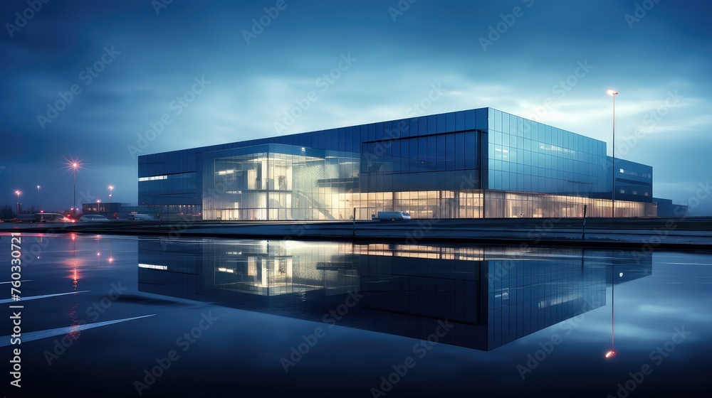 Obraz premium innovation modern automobile plant illustration sustainability assembly, quality safety, design engineering innovation modern automobile plant