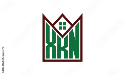 XKN initial letter real estate builders logo design vector. construction, housing, home marker, property, building, apartment, flat, compartment, business, corporate, house rent, rental, commercial