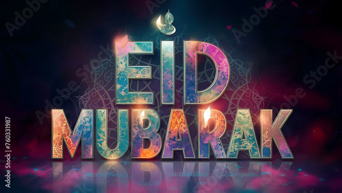 Eid Mubarak premium vector illustration with luxury design