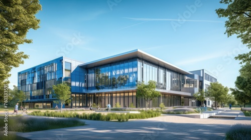 structure architectural school building illustration campus education, modern traditional, sustainable facilities structure architectural school building