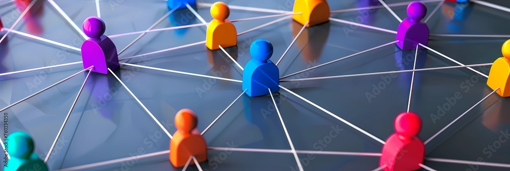 ソーシャルネットワークの抽象的なイメージ