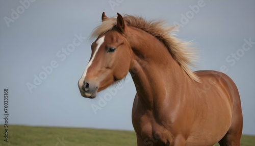 A Horse With Its Forelock Blowing In The Breeze © Anahita