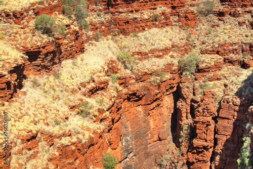 Experience the awe-inspiring scenery of Karijini National Park while bushwalking in Western Australia's rugged landscapes