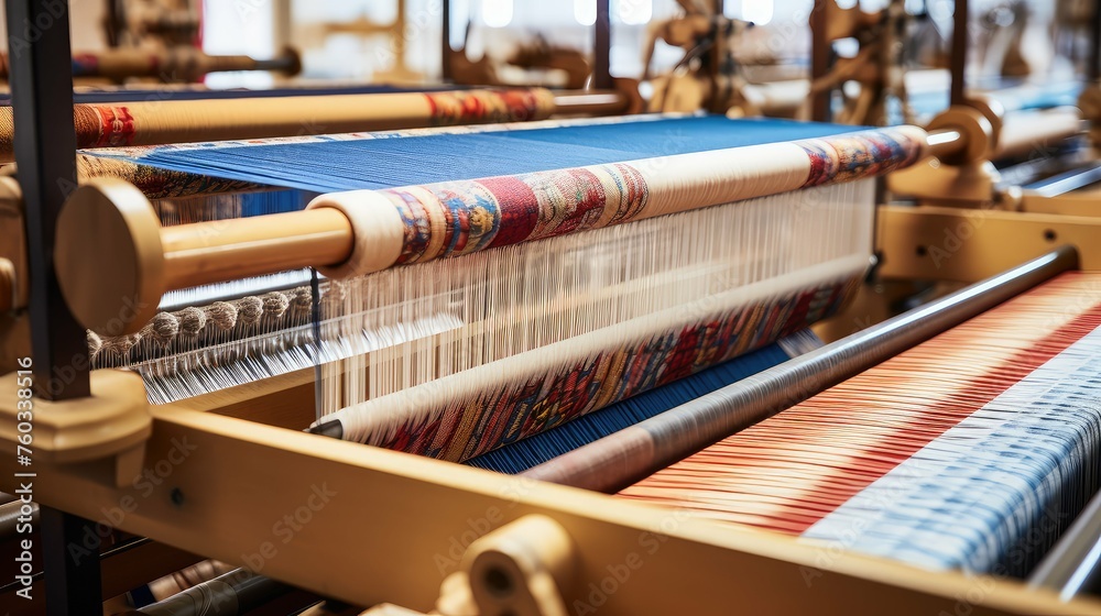 dyeing process textile mill illustration spinning loom, cotton yarn, thread loom dyeing process textile mill