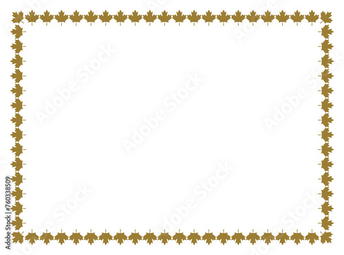 Frame Work Create from Maple Leaf Silhouette, can use for Decoration, Ornate, Background, Frame, Space for Text or Image, and or for Graphic Design. Format PNG