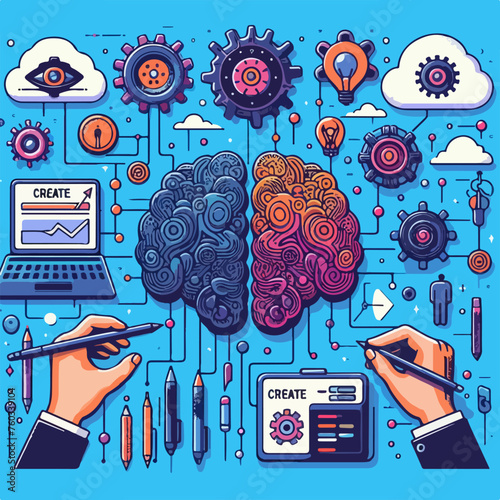 analysis of brain with medical health care technology element