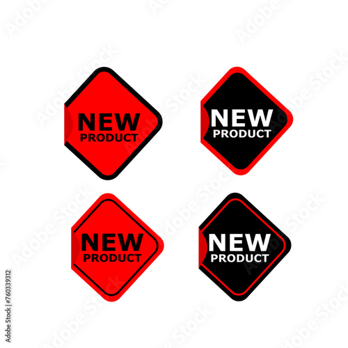 New red product set. vector