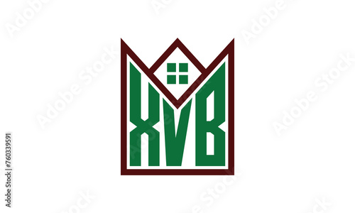 XVB initial letter real estate builders logo design vector. construction, housing, home marker, property, building, apartment, flat, compartment, business, corporate, house rent, rental, commercial photo