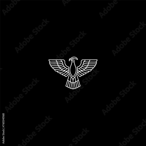 Horus design icon logo template