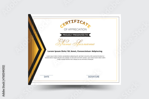 Certificate Design Of Achievement Template