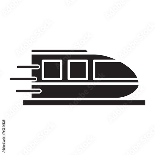 transportation icon on glyph style