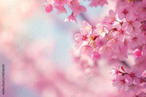 Spring background with blooming cherry tree © Igor