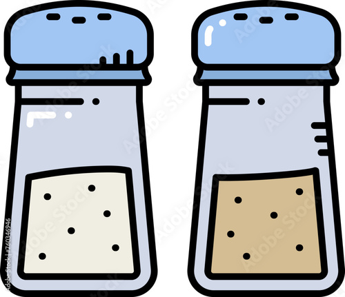 Salt and pepper line icon