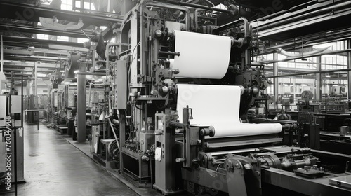 manufacturing machinery paper mill illustration pulp technology, automation maintenance, operation efficiency manufacturing machinery paper mill photo