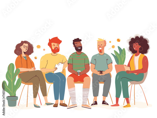  A support group meeting offers a safe space for individuals facing similar challenges to share experiences and offer encouragement to one another. 