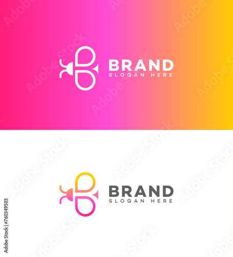 B Letter Logo Icon Brand Identity Sign. B Letter Symbol Template