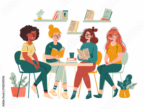  Members of a book club contribute different interpretations and insights during a discussion enriching the overall understanding of the book. 
