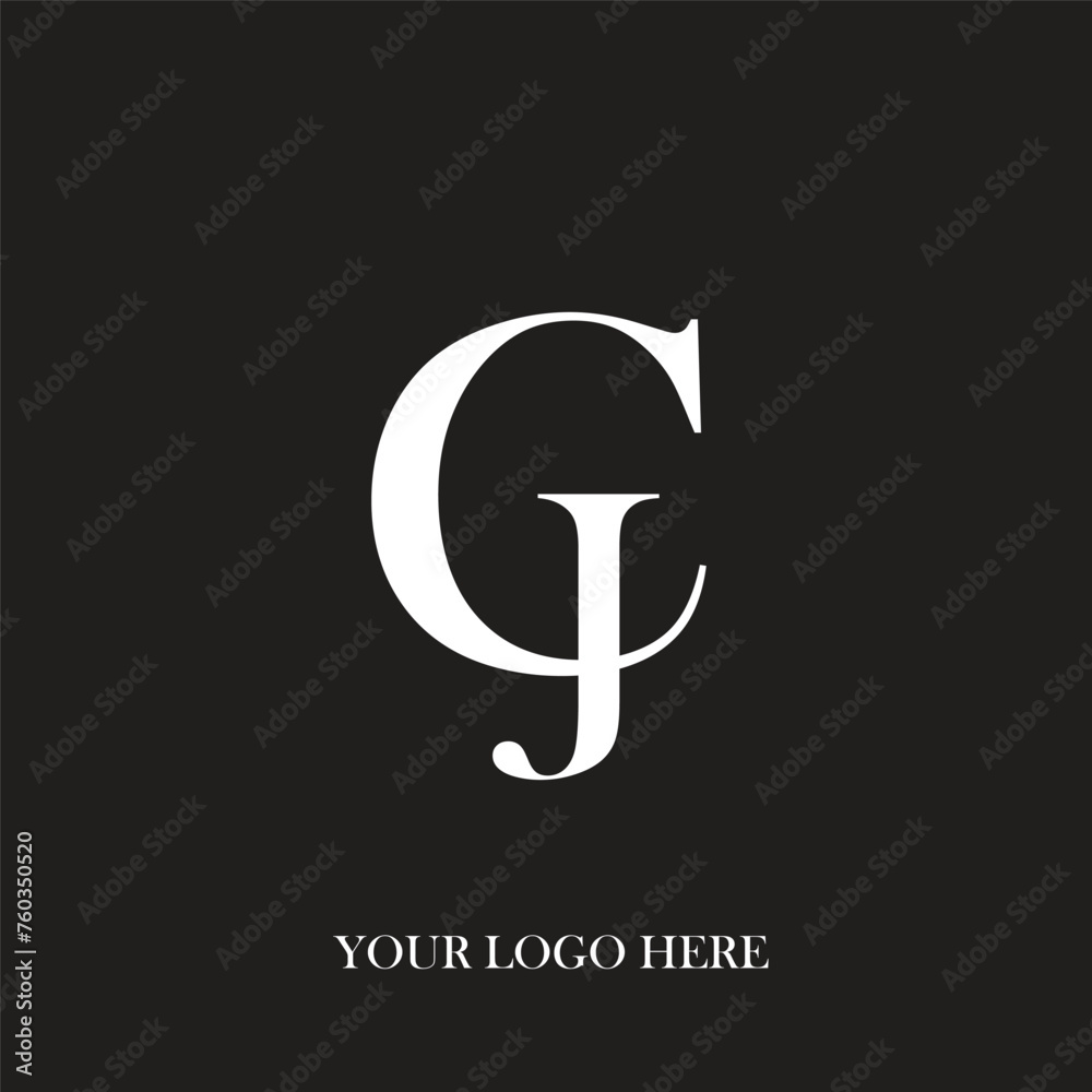 CJ or JC Initial Letter Logo